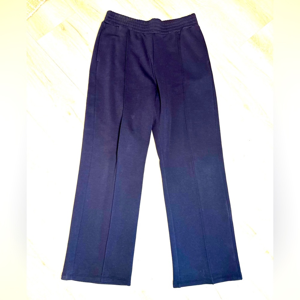 REBECCA TAYLOR Women’s 100% Cotton Black Pleated Elastic Waistband Pants Size XL